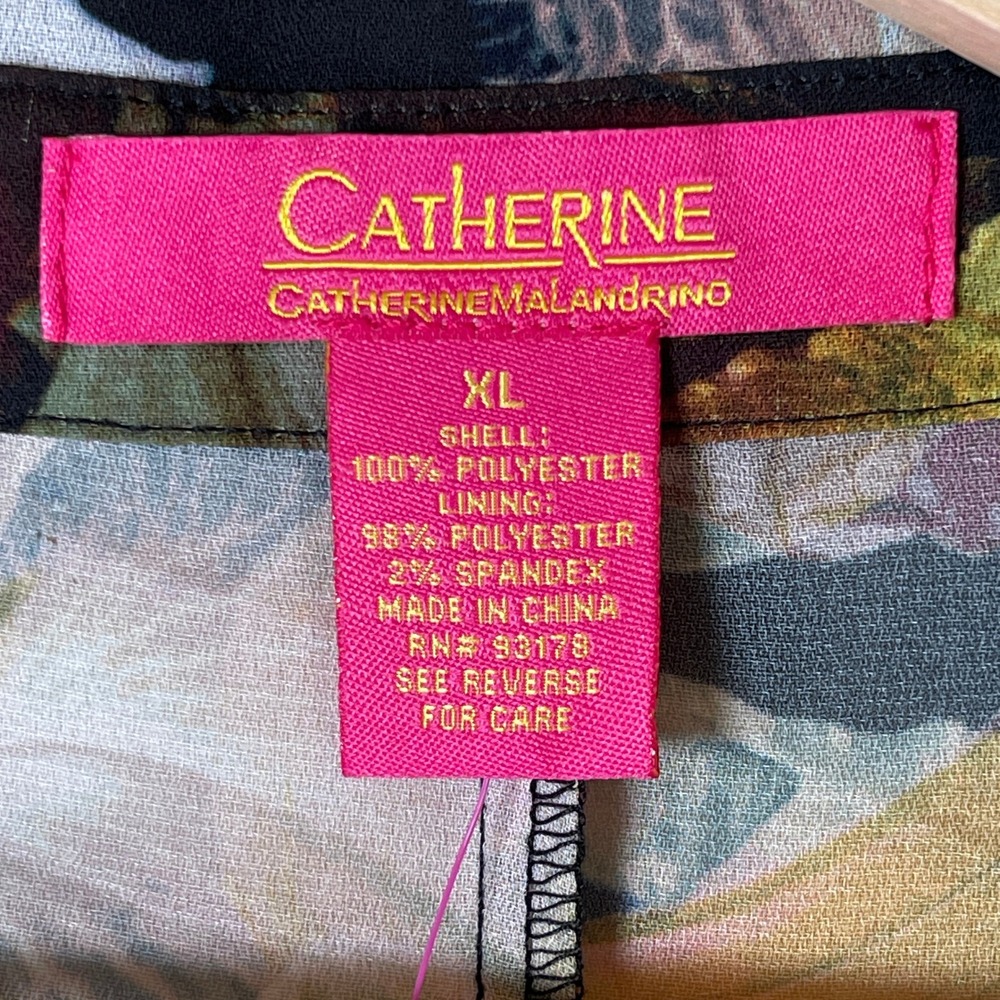 Catherine Malandrino Women's XL Floral Long Sleeve Midi Dress NWT Button Front - Picture 10 of 16